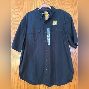 Carhartt Men's Dark Blue Casual Button Down Shirt